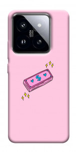 Чехол Simple pink money для Xiaomi 14 Pro