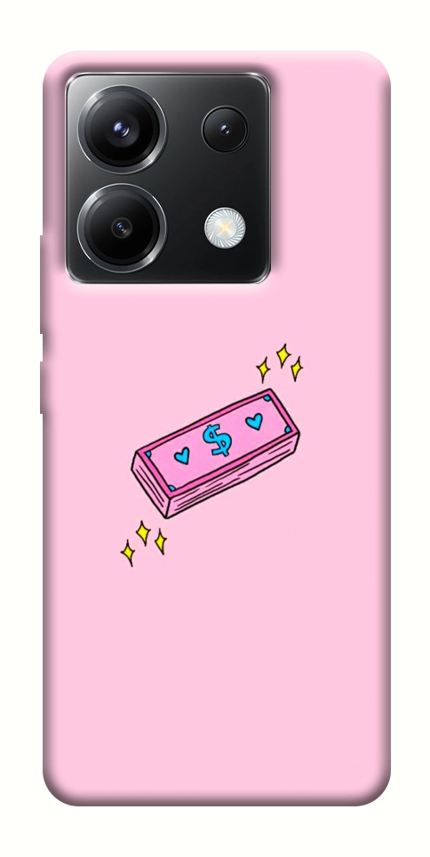 Чехол Simple pink money для Xiaomi Poco X6