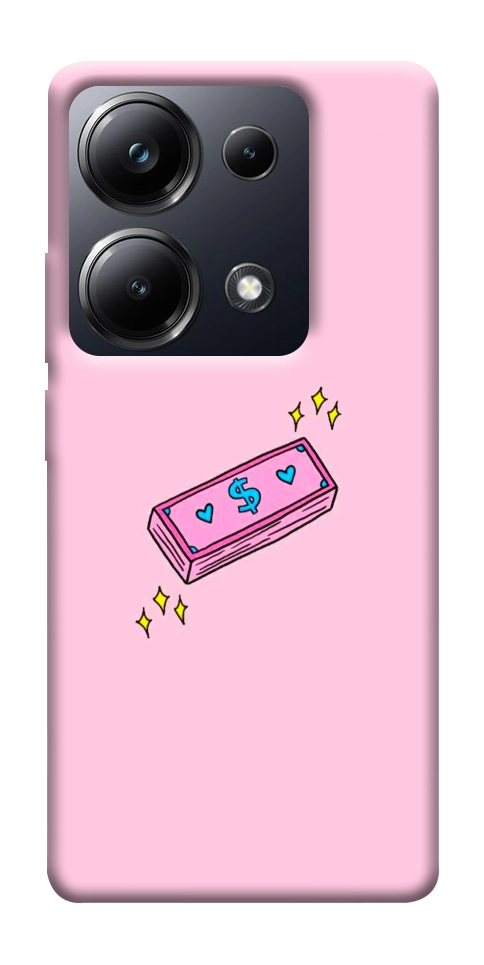 Чехол Simple pink money для Xiaomi Poco M6