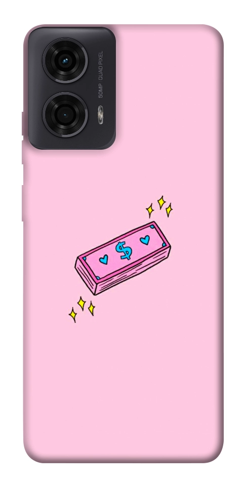 Чехол Simple pink money для Motorola Moto G24