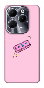 Чехол Simple pink money для Infinix Hot 40
