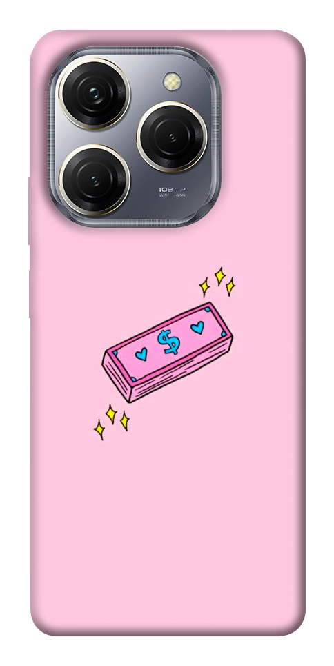 Чехол Simple pink money для TECNO Spark 20 Pro