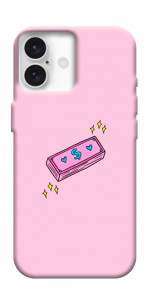 Чохол Simple pink money для iPhone 16