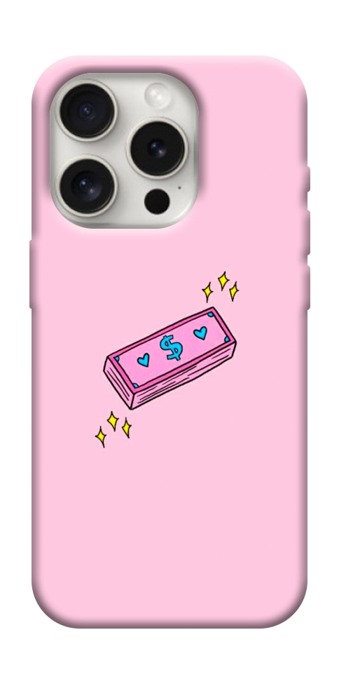 Чехол Simple pink money для iPhone 16 Pro