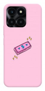 Чехол Simple pink money для Huawei Honor X6a