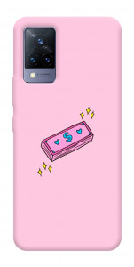 Чехол Simple pink money для Vivo V21