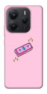 Чехол Simple pink money для Xiaomi Redmi Note 14 5G