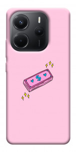 Чехол Simple pink money для Xiaomi Redmi Note 14 4G (Int. version)