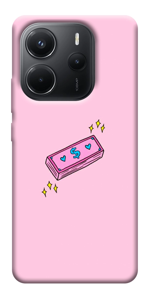 Чехол Simple pink money для Xiaomi Redmi Note 14 4G (Europe version)