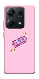 Чехол Simple pink money для Xiaomi Redmi Note 14S