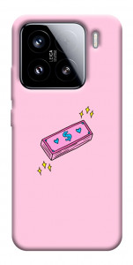 Чехол Simple pink money для Xiaomi 15