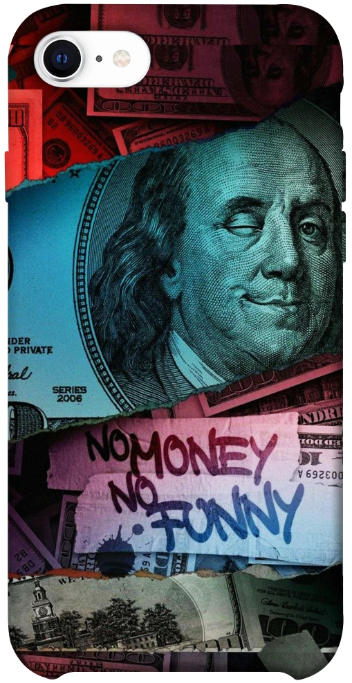 Чехол No money no funny для iPhone SE (2020)