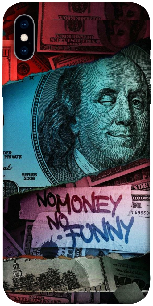 Чехол No money no funny для iPhone X