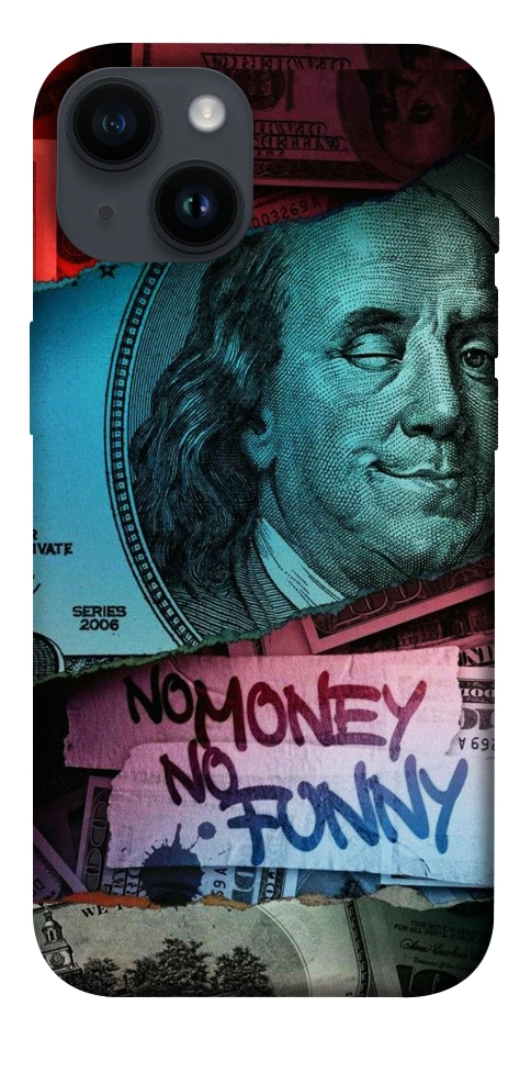 Чехол No money no funny для iPhone 14