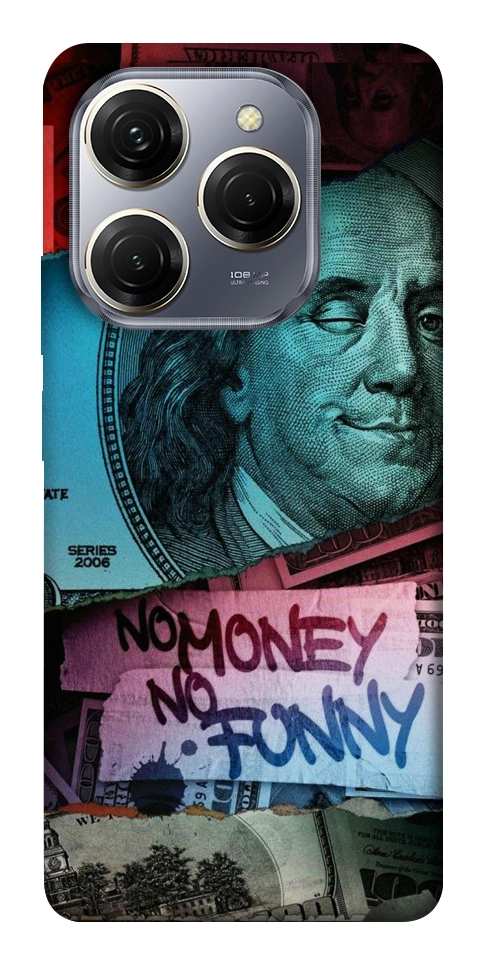 Чехол No money no funny для TECNO Spark 20 Pro