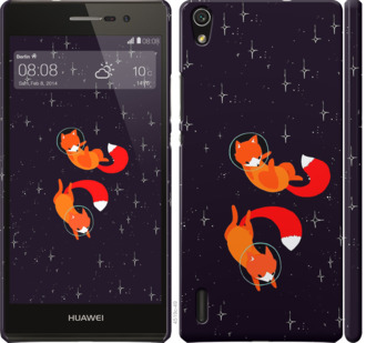 

Чехол Лисички в космосе для Huawei Ascend P7 870389