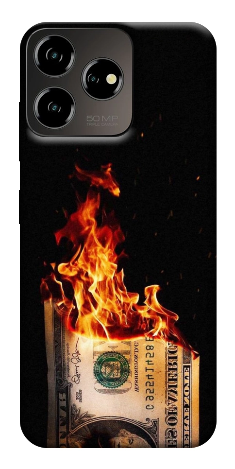 Чехол Money burn для ZTE Blade V50 Design 4G