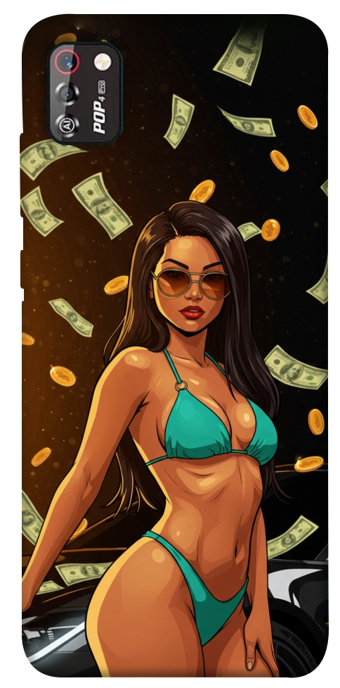 Чехол Money girl для TECNO POP 4 Pro