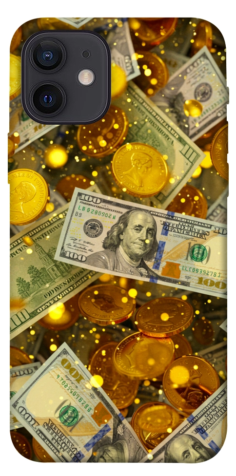 Чохол Gold and dollars для iPhone 12