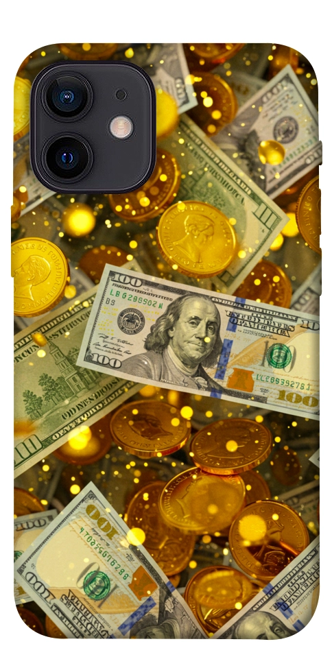 Чохол Gold and dollars для iPhone 12 mini