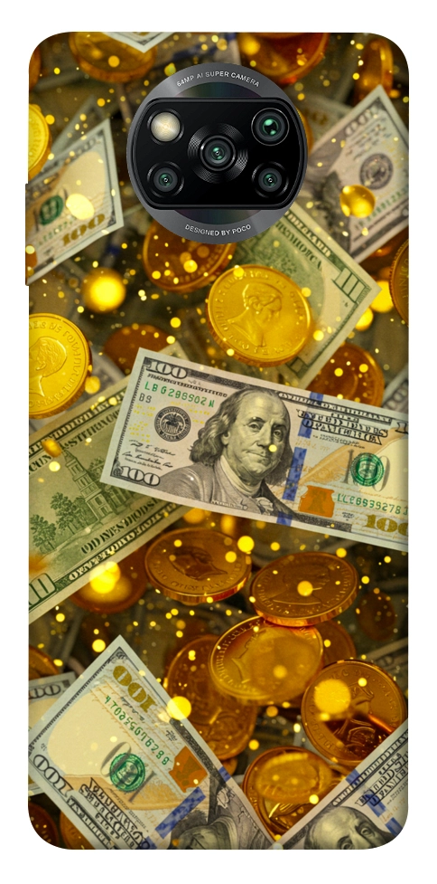 Чохол Gold and dollars для Xiaomi Poco X3 NFC