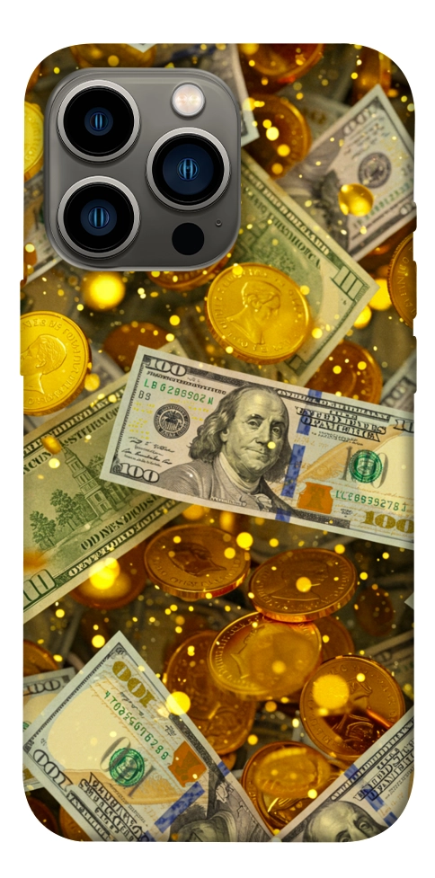 Чохол Gold and dollars для iPhone 13 Pro