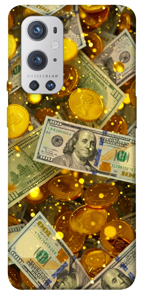 Чохол Gold and dollars для Oneplus 9 pro