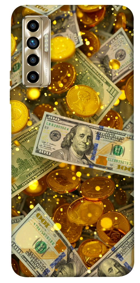 Чехол Gold and dollars для TECNO Camon 17P