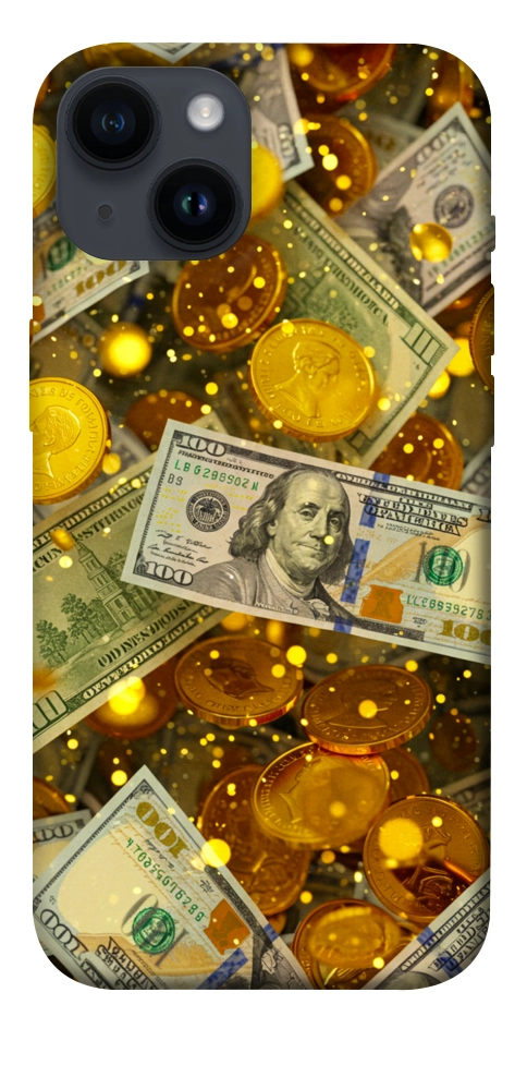 Чехол Gold and dollars для iPhone 14