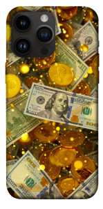 Чохол Gold and dollars для iPhone 14 Pro Max