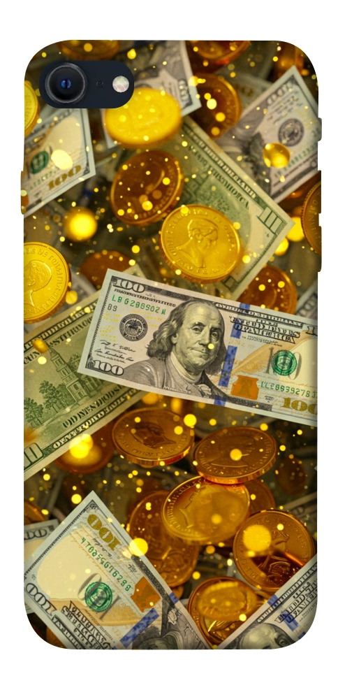 Чехол Gold and dollars для iPhone SE (2022)