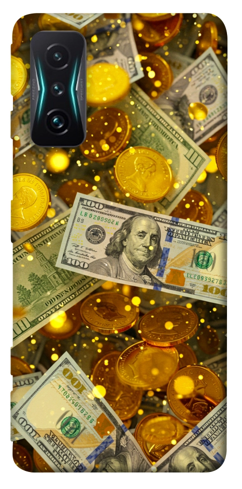 Чохол Gold and dollars для Xiaomi Redmi K50 Gaming