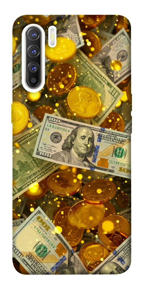 Чехол Gold and dollars для Oppo Reno 3