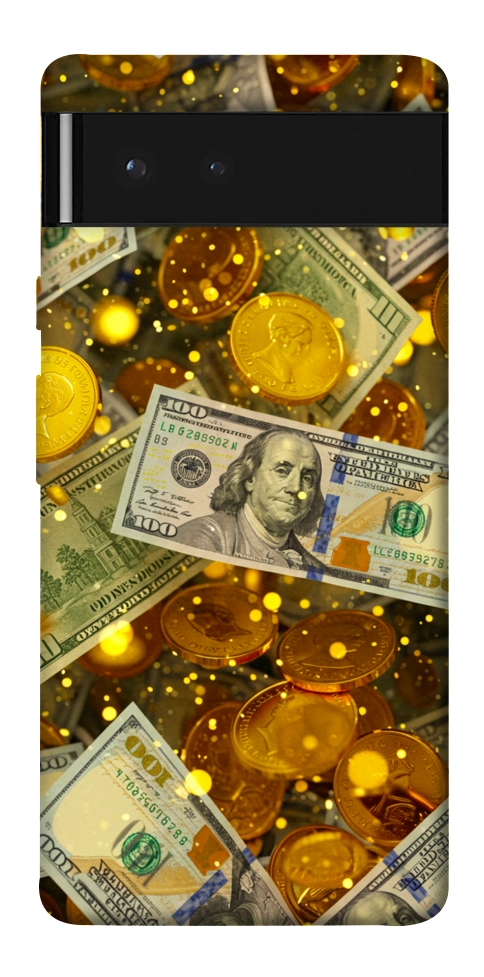 Чохол Gold and dollars для Google Pixel 6