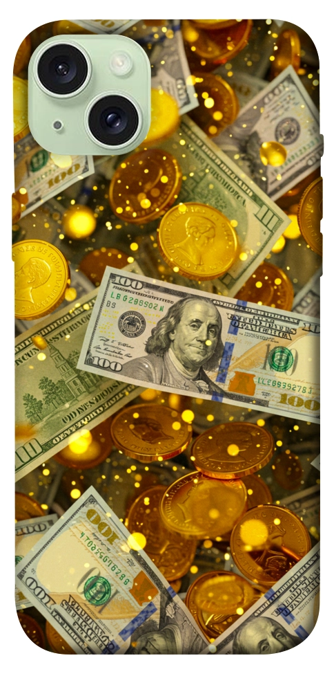 Чехол Gold and dollars для iPhone 15 Plus