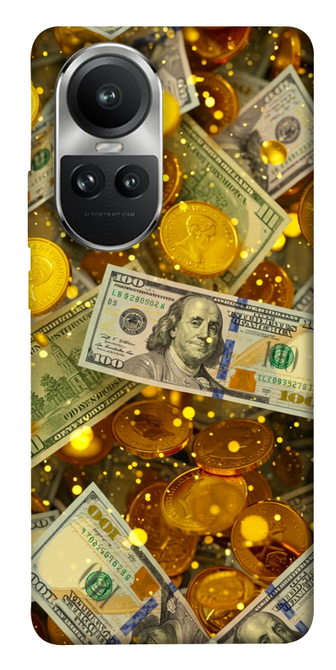Чехол Gold and dollars для Oppo Reno 10
