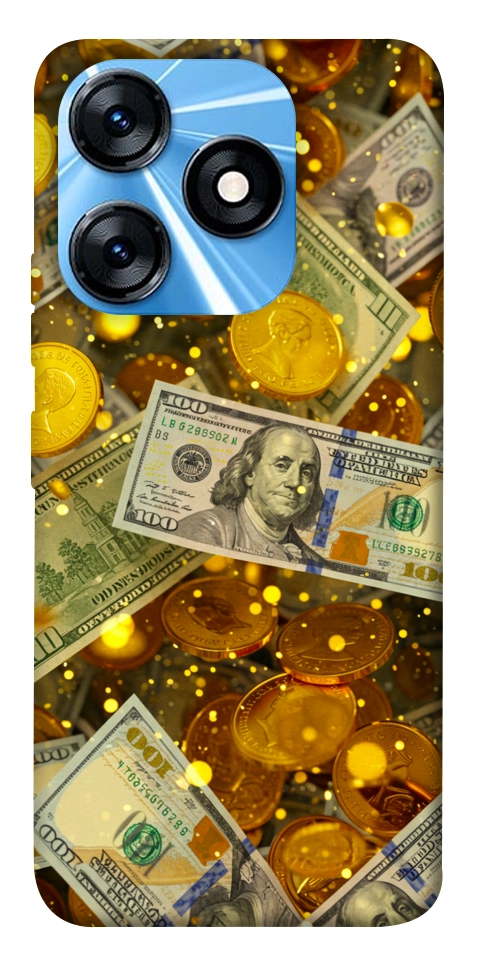 Чехол Gold and dollars для TECNO Spark 10