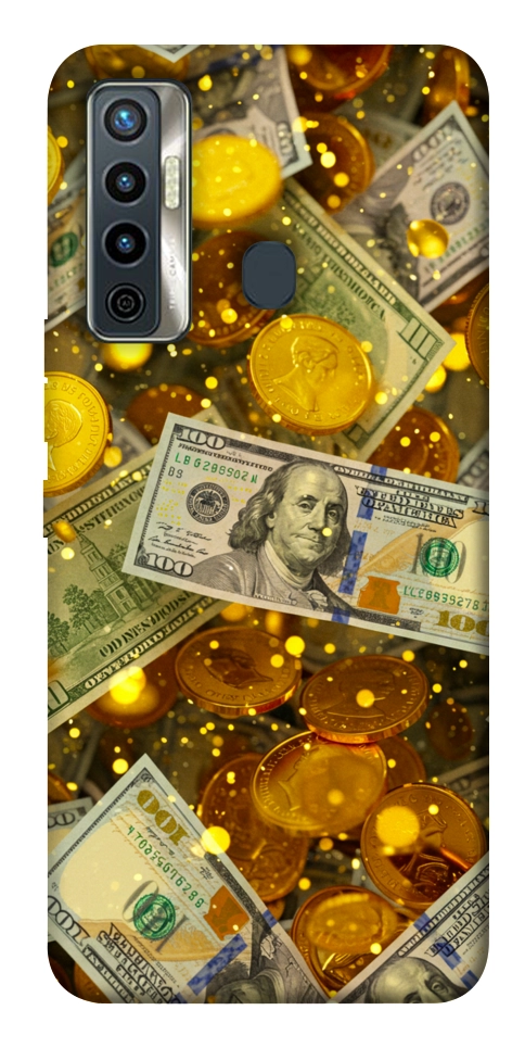 Чехол Gold and dollars для TECNO Camon 17