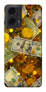 Чехол Gold and dollars для Motorola Moto G04