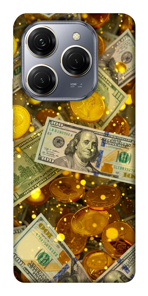 Чохол Gold and dollars для TECNO Spark 20 Pro