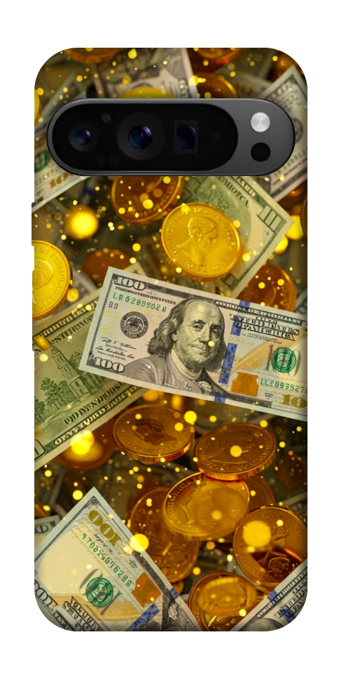 Чохол Gold and dollars для Google Pixel 9 Pro