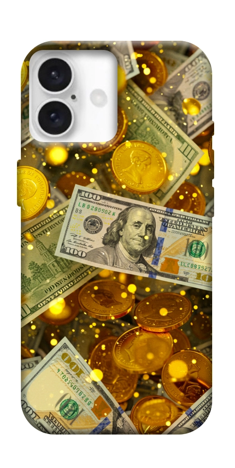 Чохол Gold and dollars для iPhone 16 Plus