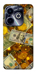 Чохол Gold and dollars для TECNO Spark 20