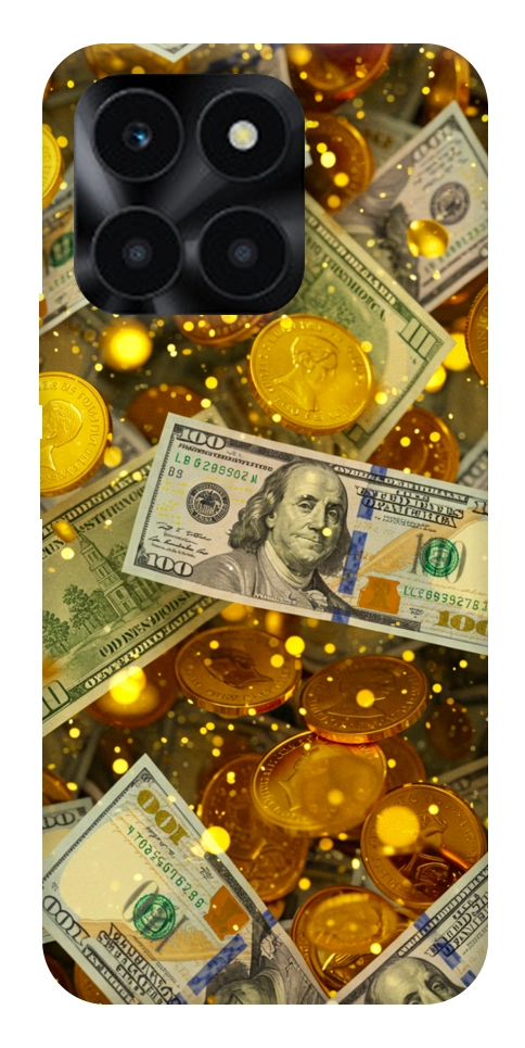 Чохол Gold and dollars для Huawei Honor X6a
