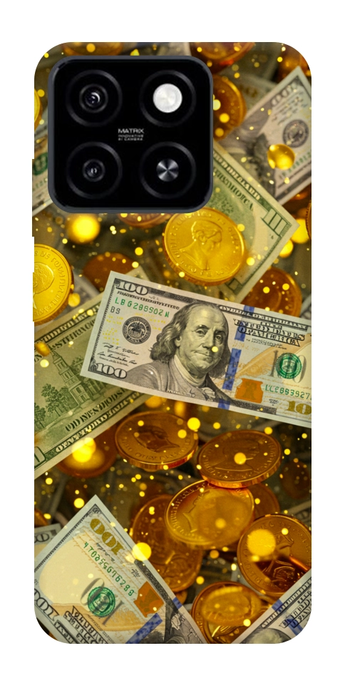Чохол Gold and dollars для ZTE Blade A55 4G