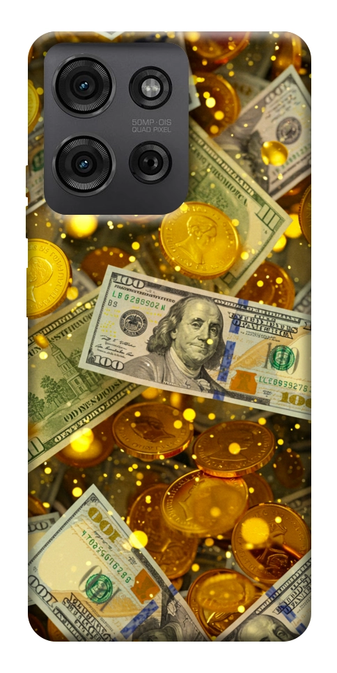 Чохол Gold and dollars для Motorola Moto G75 5G