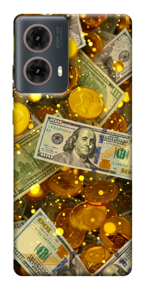 Чехол Gold and dollars для Motorola Moto G85