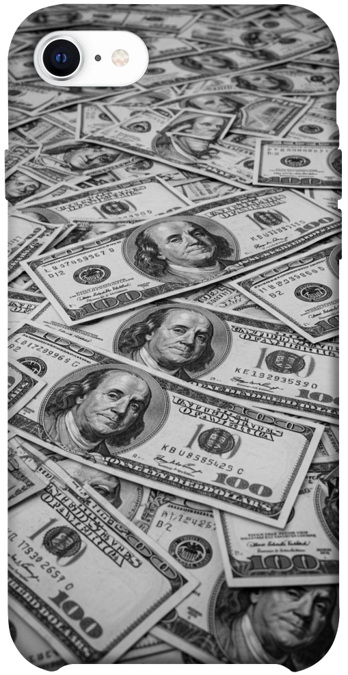 Чехол Dollars background для iPhone SE (2020)