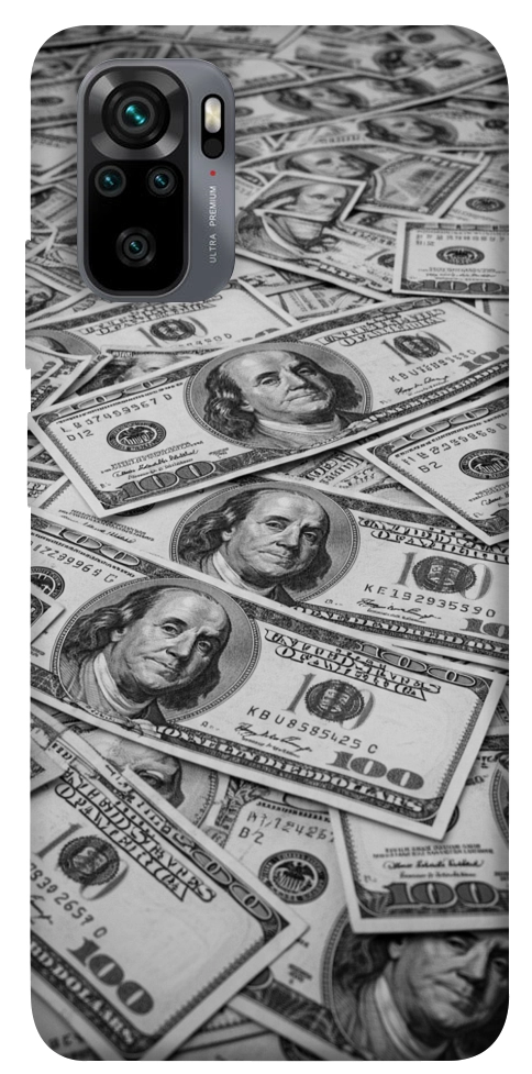 Чехол Dollars background для Xiaomi Redmi Note 10
