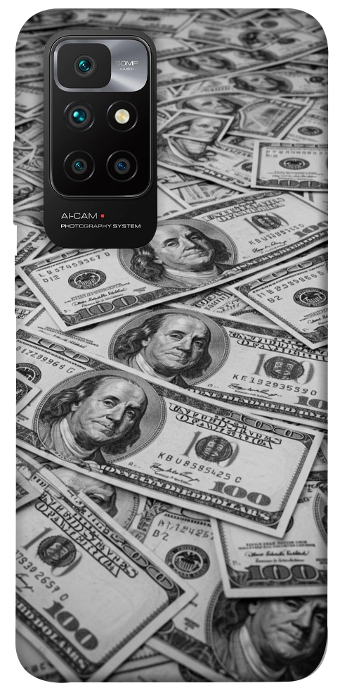 Чехол Dollars background для Xiaomi Redmi 10